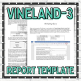Vineland 3 Report Template School Psychology Special Educa