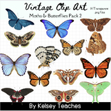 Vintage Butterfly Moth Clip Art 2 | Moveable Pieces | Boho