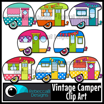 Preview of Vintage Camper Clip Art