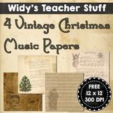 Vintage Christmas Music Papers Clip Art Freebie