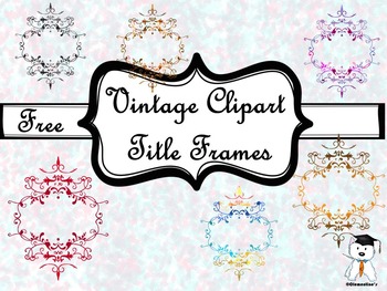Preview of FREE Vintage Clipart Title Frames