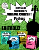 Vintage Concert Posters Classical Editable - Record Store 