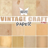 Vintage Craft Digital Paper Background Clip Art Set Commer