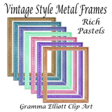 Vintage Style Carved Frames in Rich Pastel Colors