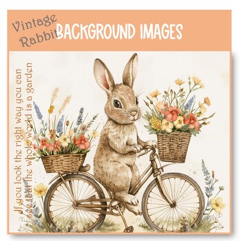 Preview of Vintage Easter Rabbit Background for Slide Presentations | PPT, PNG images