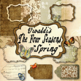 Vintage Music Clip Art Based on Vivaldi's The Four Seasons