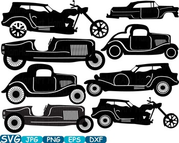 Download Vintage Sport Cars Monogram Clip Art Hot Rod Antique Car Clipart Gear 313s