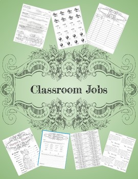 Preview of Vintage Theme Classroom Jobs