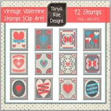 Vintage Valentine Stamps {Clip Art}