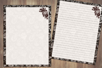 Vintage Stationary Set Paper-Typette Tints-White &  Wyckoff-Pen-Ink-White-Writing