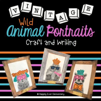 Preview of Vintage Wild Animal Portrait Craft and Writing