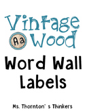 Vintage Wood Word Wall Labels