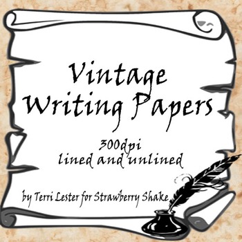 Preview of Vintage Writing Papers: for Journals, Books and Scrolls about American History