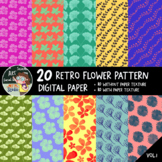 Vintage flower patterns l Digital Paper l Paper texture Vol. 1