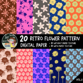 Vintage flower patterns l Digital Paper l Paper texture Vol.2