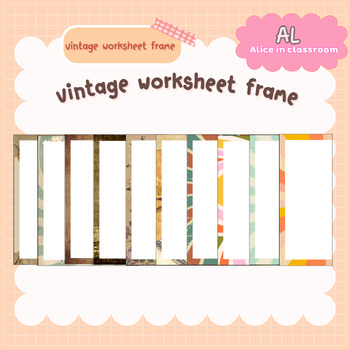 Preview of Vintage worksheet frame