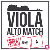 Viola Alto Clef Range - Memory & Matching Card Game for Strings