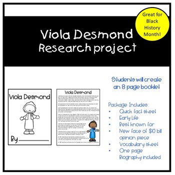 Preview of Viola Desmond Research Project