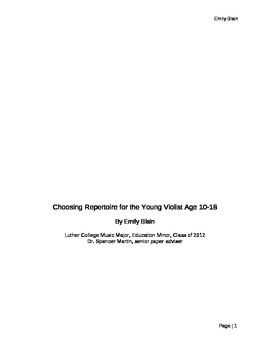 Preview of Viola repertoire and etude lists