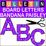 Violet Bandana Paisley Bulletin Board Letters Classroom De