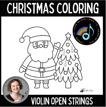 Preview of Violin Christmas Coloring Book-Open Strings