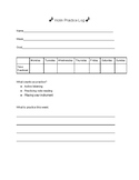 Violin Practice Log - full page format
