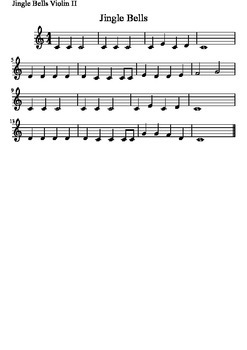 Violin Quartet Jingle Bells 4 Parts Score By Ms Adames Desk