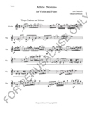 Violin and Piano sheet music: Adiós Nonino by Astor Piazzolla