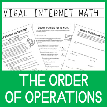 Preview of Viral Internet Math--Order of Operations (with Distance Learning Option!)