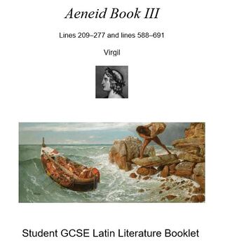 Preview of Virgil's Aeneid III, lines 209-277 & 588-691 booklet