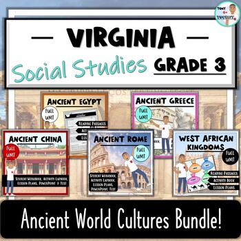 Preview of Virginia 3rd Grade Social Studies BUNDLE!  Ancient World Cultures