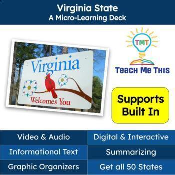 Preview of Virginia (50 States and Capitals) Informational Text and Activities