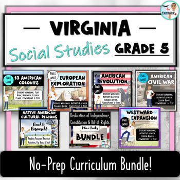 Preview of Virginia 5th Grade Social Studies: Full-Year Curriculum BUNDLE!