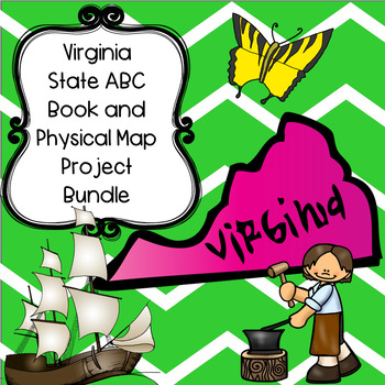 Preview of Virginia Bundle--Virginia ABC Book and Physical Map Research Project