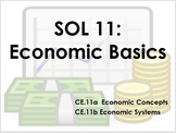 Virginia Civics SOL 11 Economics Concepts Note Packet and 