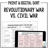 Virginia Civil War vs. Revolutionary War Sorting Activity 