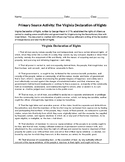 Virginia Declaration of Rights Primary Source Activity