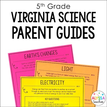 Preview of Virginia Fifth Grade Science SOL Parent Guides