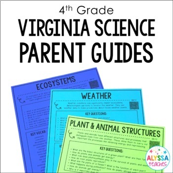 Preview of Virginia Fourth Grade Science SOL Parent Guides