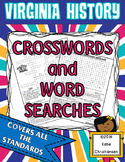 Virginia History Crosswords and Word Searches VS.2 - VS.10