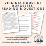 Virginia House of Burgesses Jamestown Self-Government Read