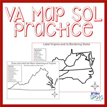 Virginia Map SOL Review by Bright Spots Teaching | TPT