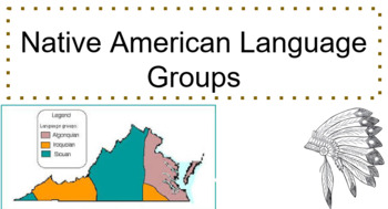 Preview of Virginia Native American Language Groups