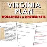 Virginia Plan US Constitution Reading Worksheets and Answer Keys