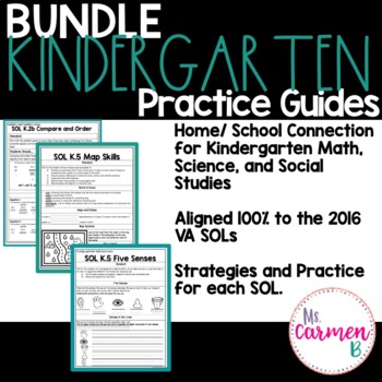 Preview of Virginia Practice Guide Bundle for Kindergarten