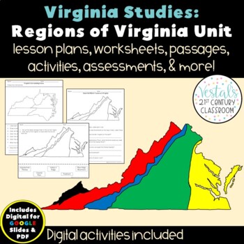 Preview of Regions of Virginia Unit {Digital & PDF Included}