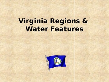 Preview of Virginia Regions and Water Features Review PowerPoint presentation- VA Studies