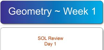 Preview of Virginia SOL Geometry Test Review