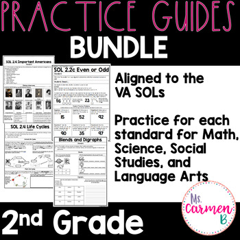 Preview of Virginia SOL Practice Guide Bundle for 2nd Grade