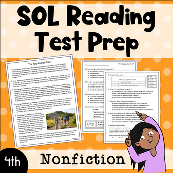 Preview of Virginia SOL Reading Review - Nonfiction Reading Passages - 4th Grade Test Prep